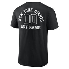 New York Giants Personalized Name & Number Monochrome T-Shirt - Black sale