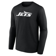 New York Jets Personalized Name & Number Monochrome Long Sleeve T-Shirt - Black sale