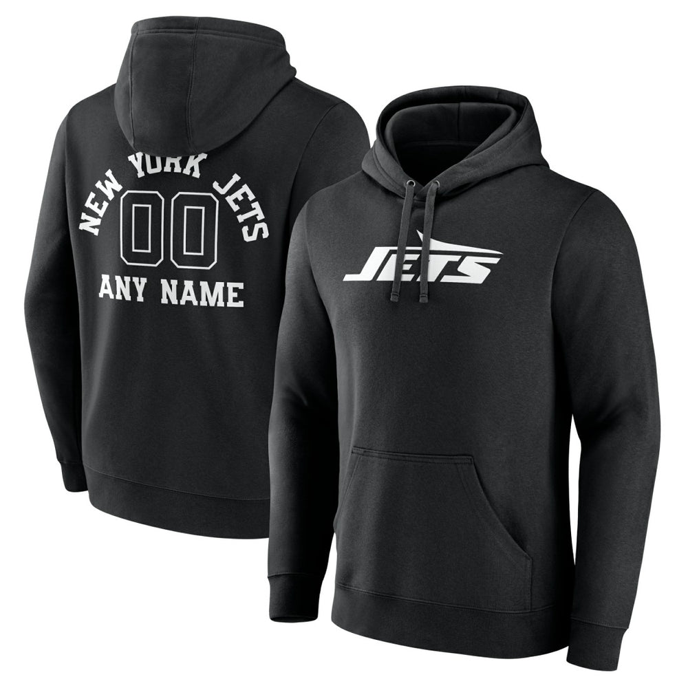 New York Jets Personalized Name & Number Pullover Hoodie - Black discount