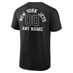 New York Jets Personalized Name & Number Monochrome T-Shirt - Black sale