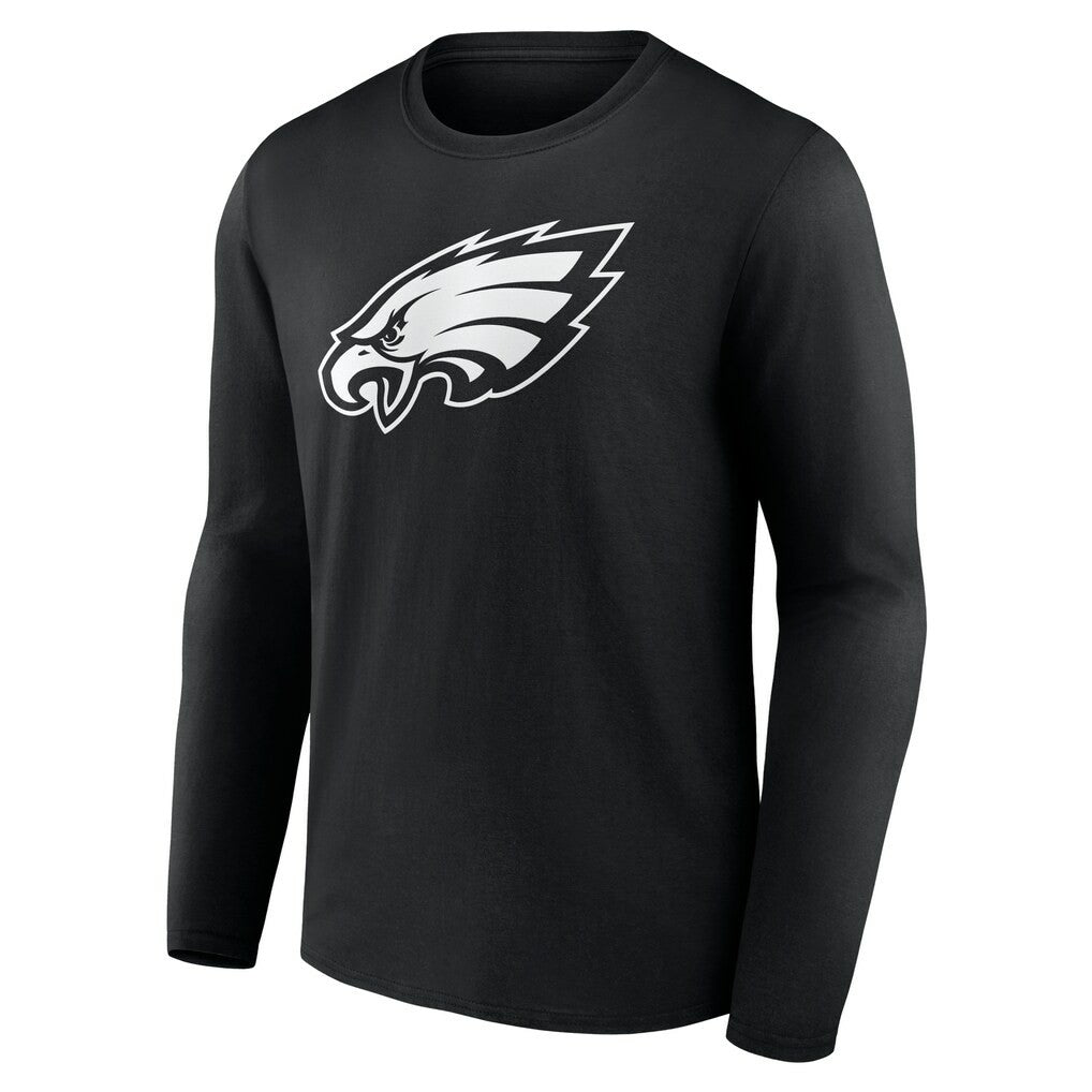 Philadelphia Eagles Personalized Name & Number Monochrome Long Sleeve T-Shirt - Black for sale