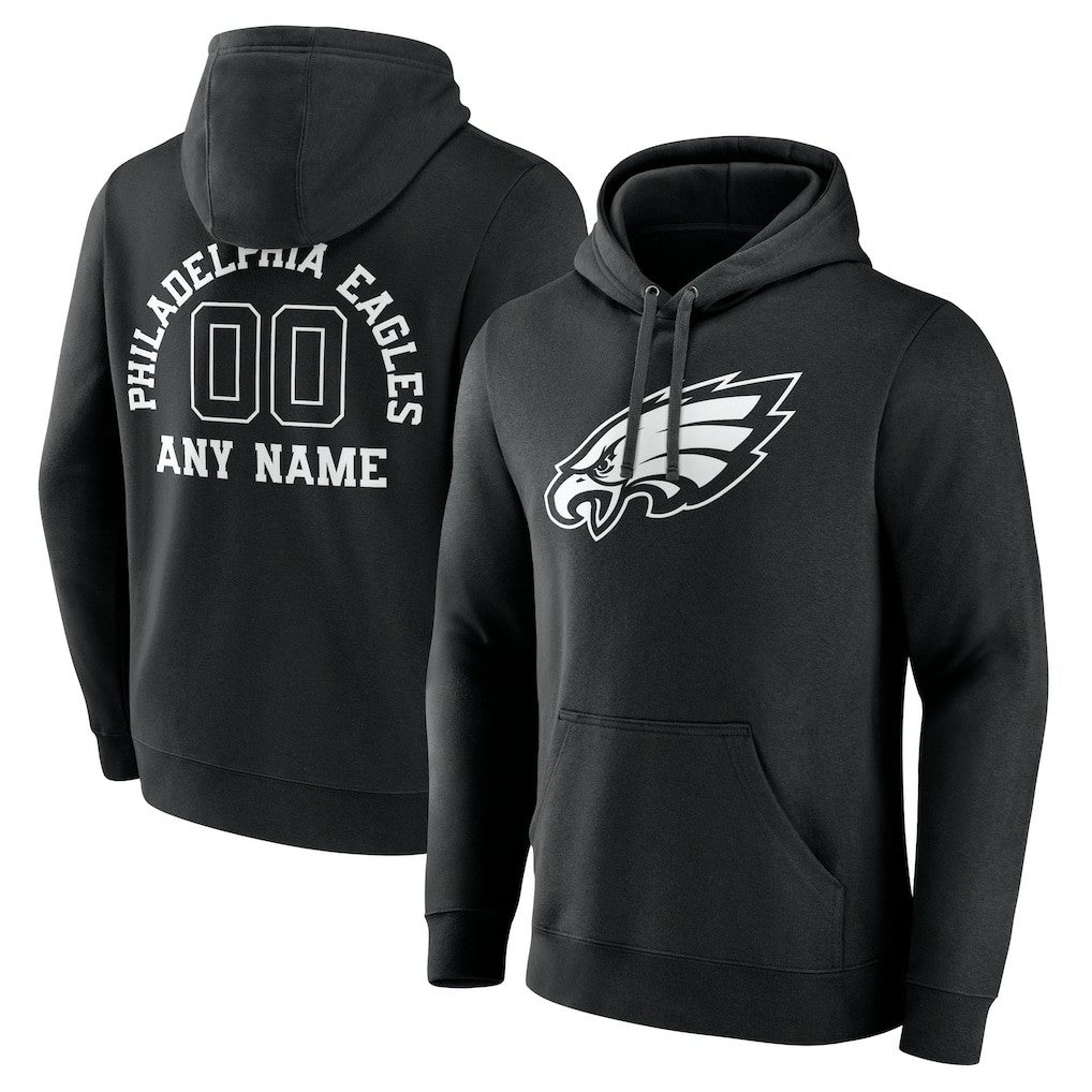 Philadelphia Eagles Personalized Name & Number Pullover Hoodie - Black sale
