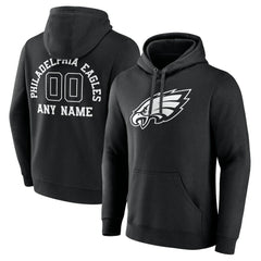 Philadelphia Eagles Personalized Name & Number Pullover Hoodie - Black sale