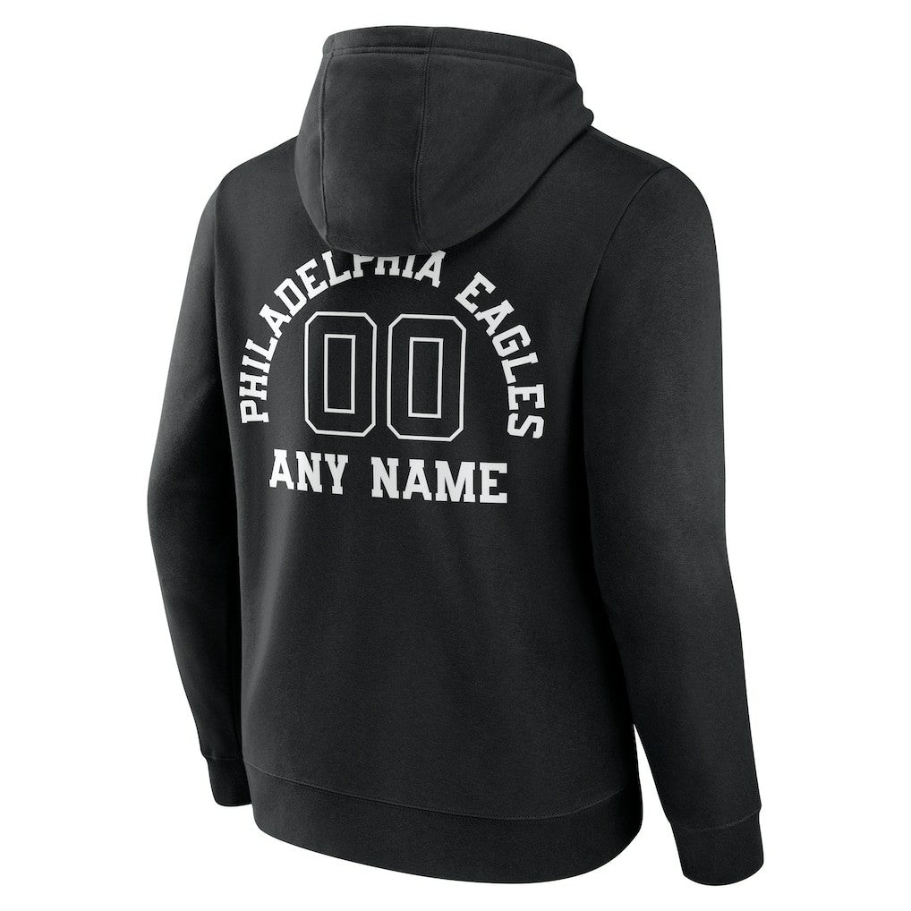 Philadelphia Eagles Personalized Name & Number Pullover Hoodie - Black sale