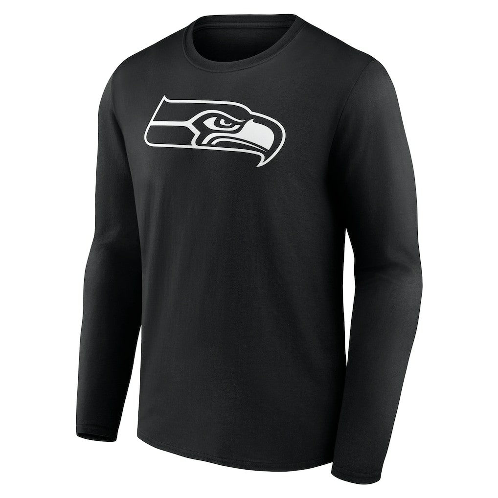 Seattle Seahawks Personalized Name & Number Monochrome Long Sleeve T-Shirt - Black online