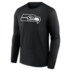 Seattle Seahawks Personalized Name & Number Monochrome Long Sleeve T-Shirt - Black online