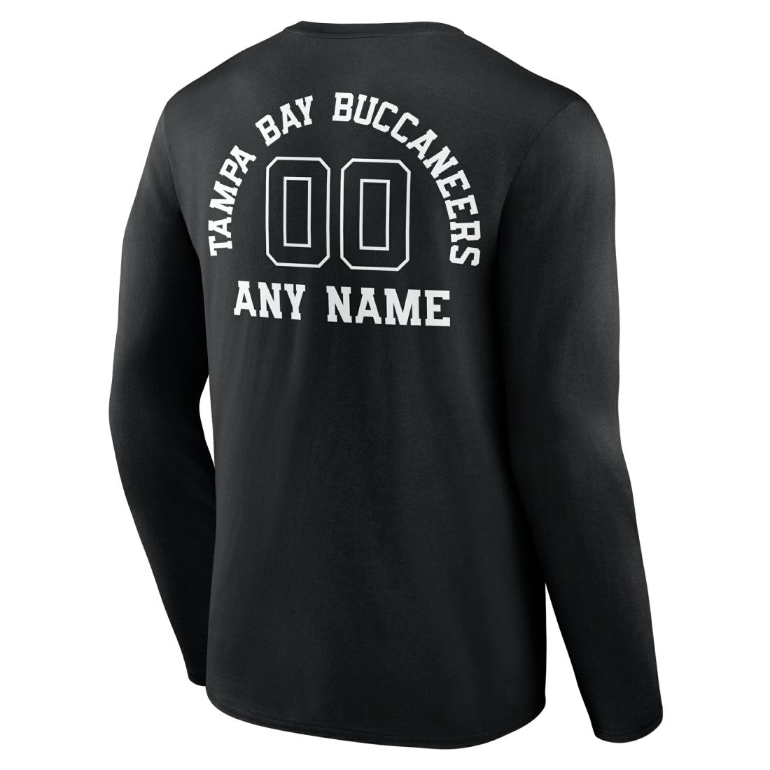 Tampa Bay Buccaneers Personalized Name & Number Monochrome Long Sleeve T-Shirt - Black cheap
