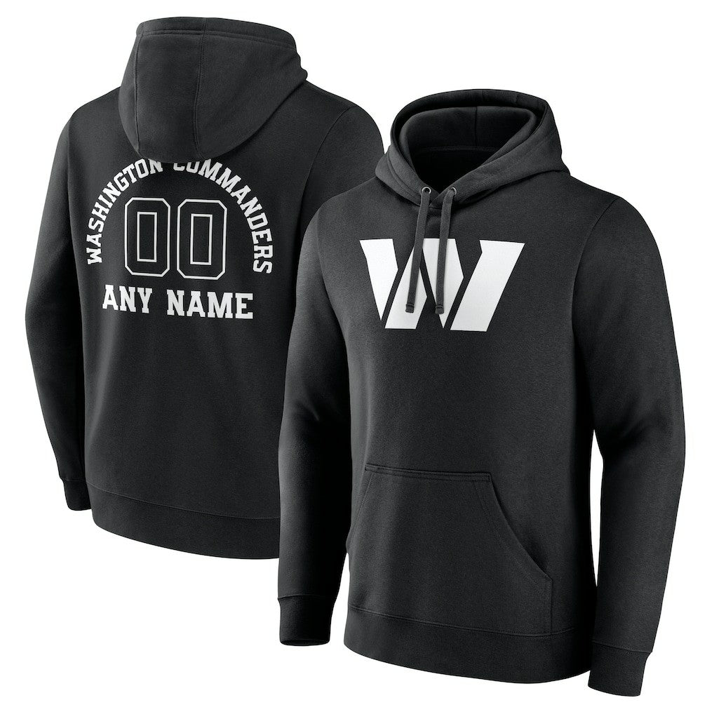 Washington Commanders Personalized Name & Number Pullover Hoodie - Black sale