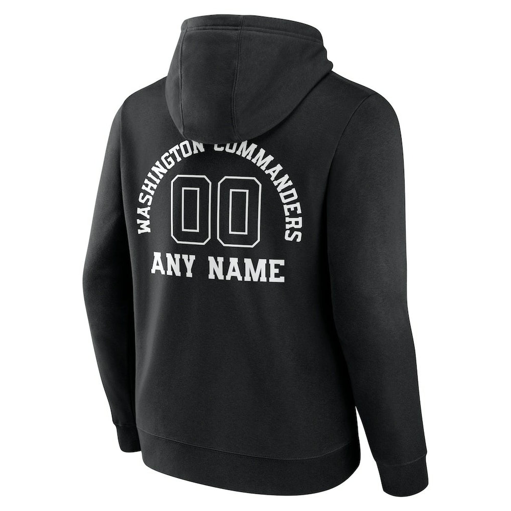 Washington Commanders Personalized Name & Number Pullover Hoodie - Black sale