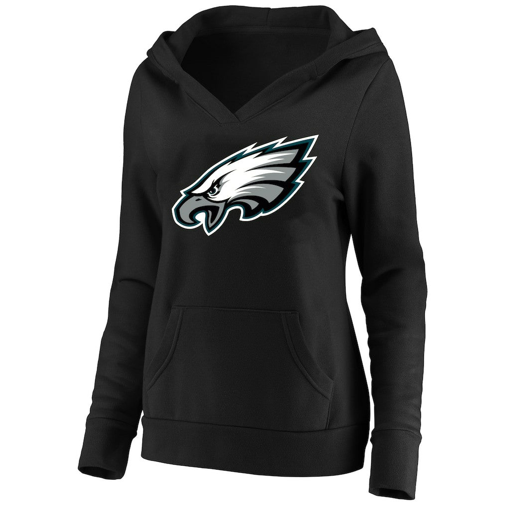 Philadelphia Eagles Women's Plus Size V-Neck Pullover Hoodie - Black online