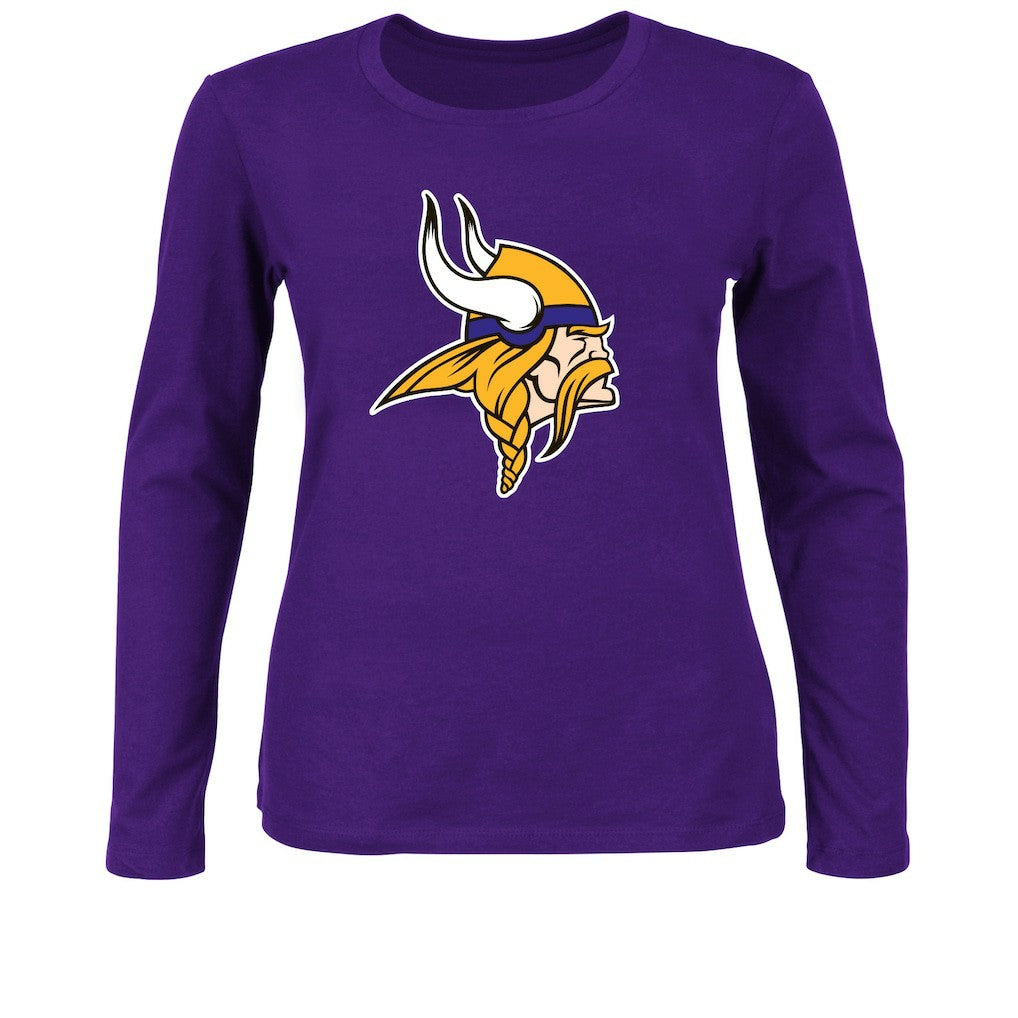 Minnesota Vikings Women's Plus Size Long Sleeve T-Shirt - Purple discount