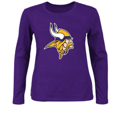 Minnesota Vikings Women's Plus Size Long Sleeve T-Shirt - Purple discount