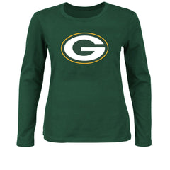 Green Bay Packers Women's Plus Size Long Sleeve T-Shirt - Green sale