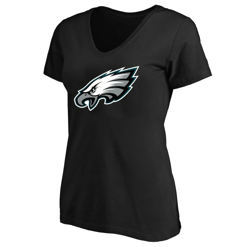 Philadelphia Eagles Women's Plus Size V-Neck T-Shirt - Black outlet