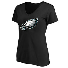 Philadelphia Eagles Women's Plus Size V-Neck T-Shirt - Black outlet