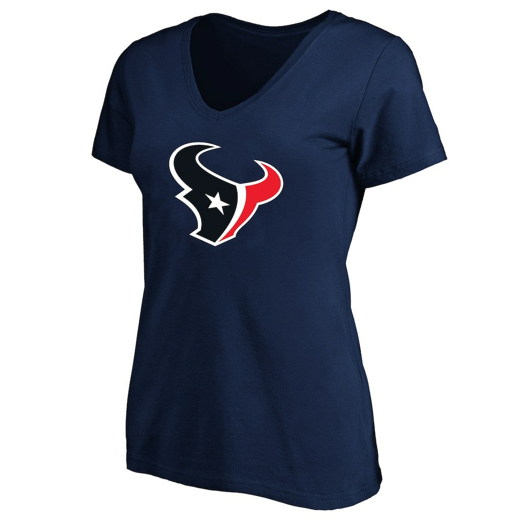 Houston Texans Women's Plus Size V-Neck T-Shirt - Navy discount