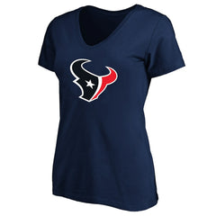 Houston Texans Women's Plus Size V-Neck T-Shirt - Navy discount