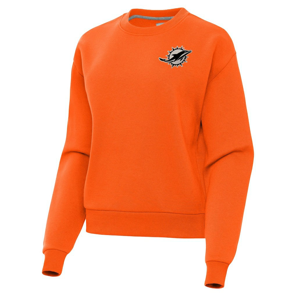 Miami Dolphins Antigua Women's Victory Pullover Sweatshirt - Orange cheap
