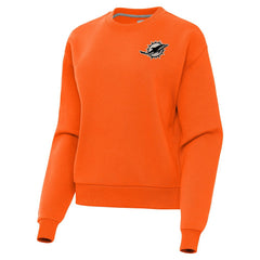 Miami Dolphins Antigua Women's Victory Pullover Sweatshirt - Orange cheap