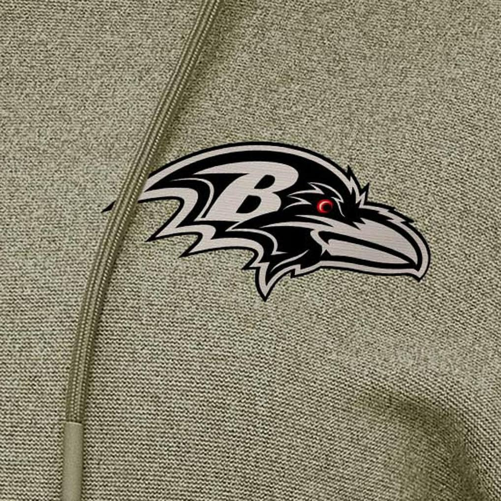 Baltimore Ravens Antigua Women's Justice Pullover Hoodie - Olive on sale