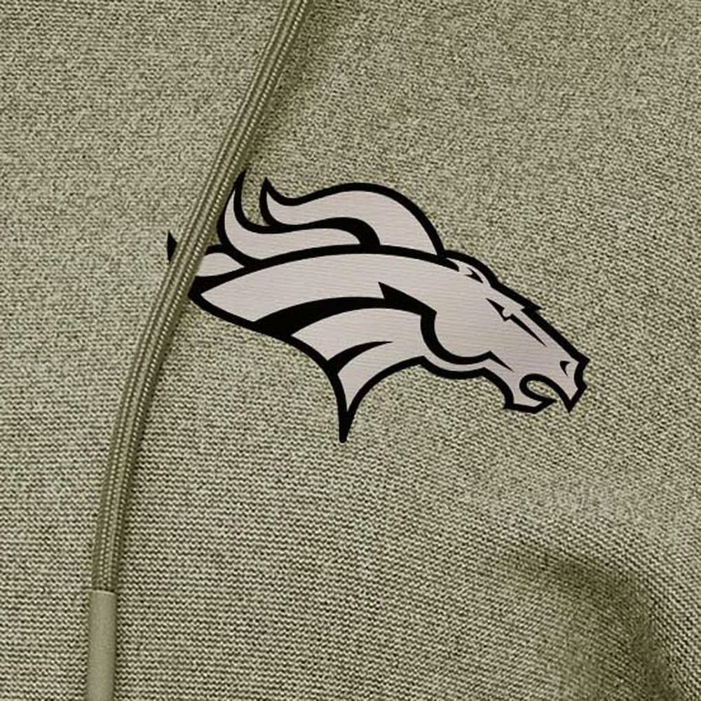 Denver Broncos Antigua Women's Justice Pullover Hoodie - Olive outlet