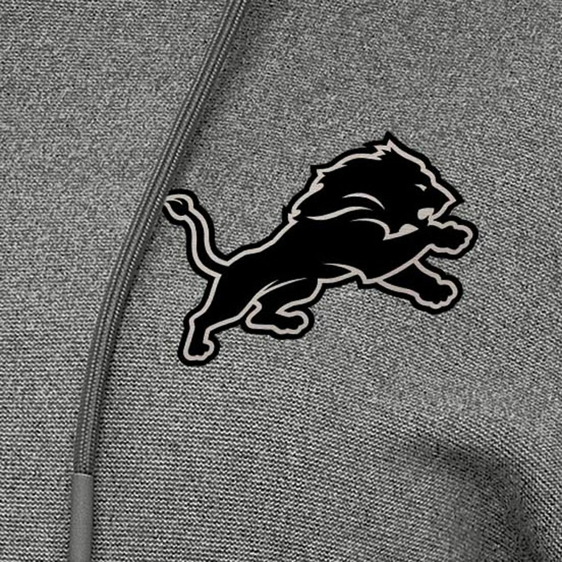 Detroit Lions Antigua Women's Justice Pullover Hoodie - Heather Black outlet