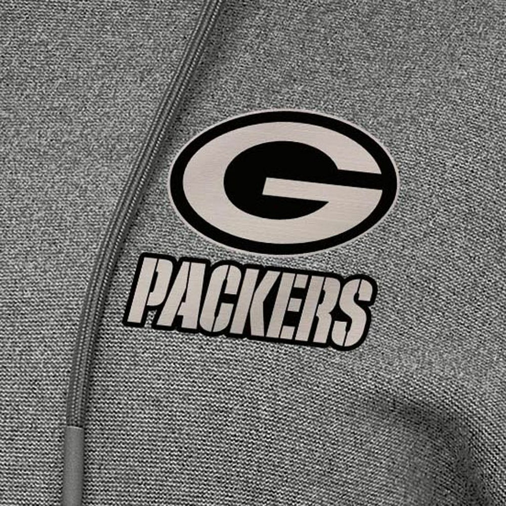 Green Bay Packers Antigua Women's Justice Pullover Hoodie - Heather Black cheap