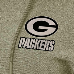 Green Bay Packers Antigua Women's Justice Pullover Hoodie - Olive sale