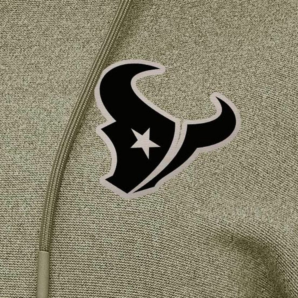 Houston Texans Antigua Women's Justice Pullover Hoodie - Olive discount