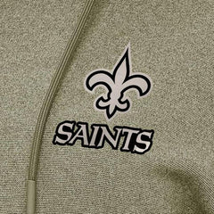 New Orleans Saints Antigua Women's Justice Pullover Hoodie - Olive sale