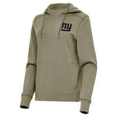 New York Giants Antigua Women's Justice Pullover Hoodie - Olive cheap