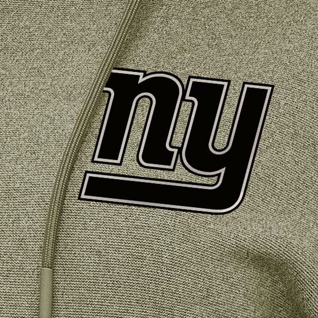 New York Giants Antigua Women's Justice Pullover Hoodie - Olive cheap