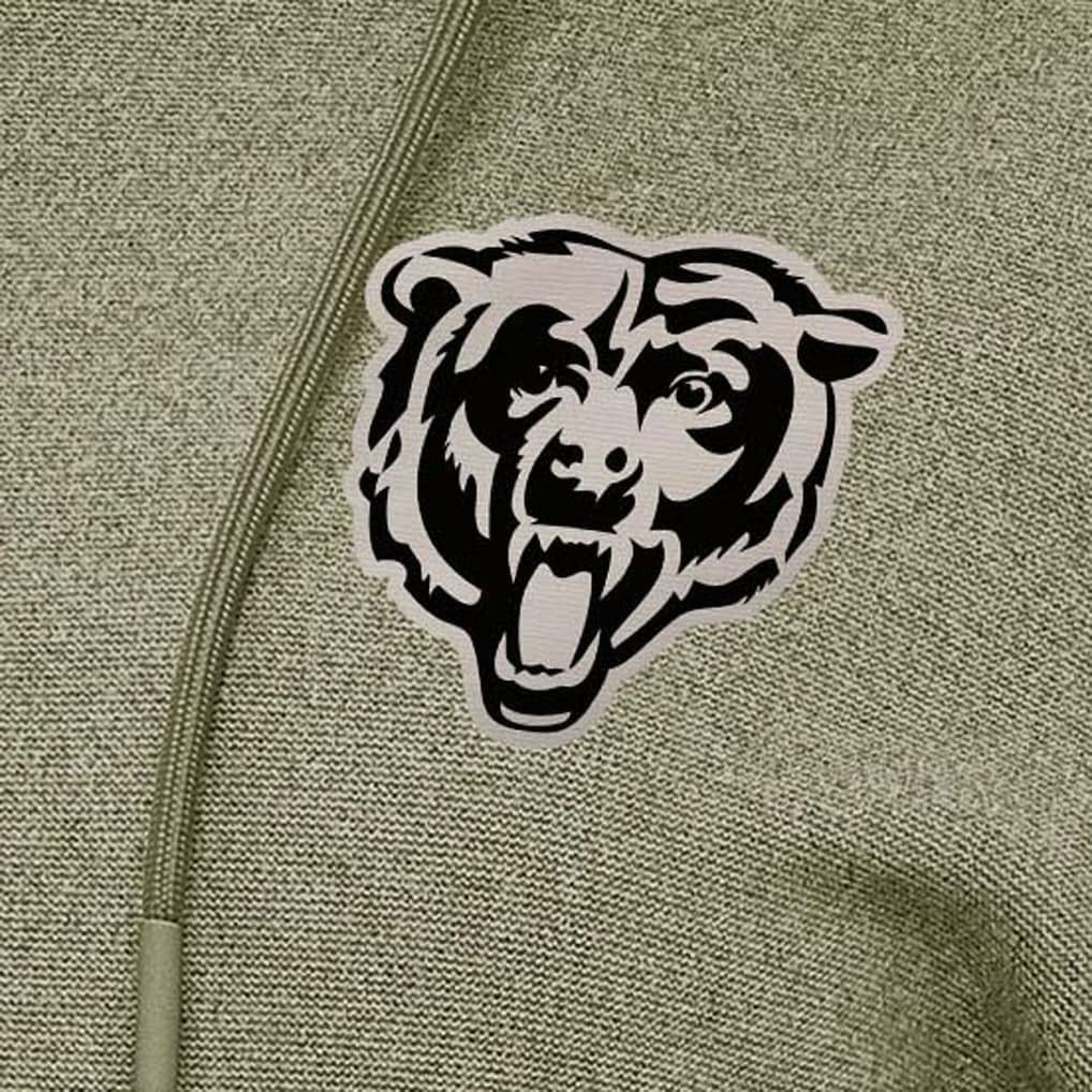 Chicago Bears Antigua Women's Justice Pullover Hoodie - Olive outlet