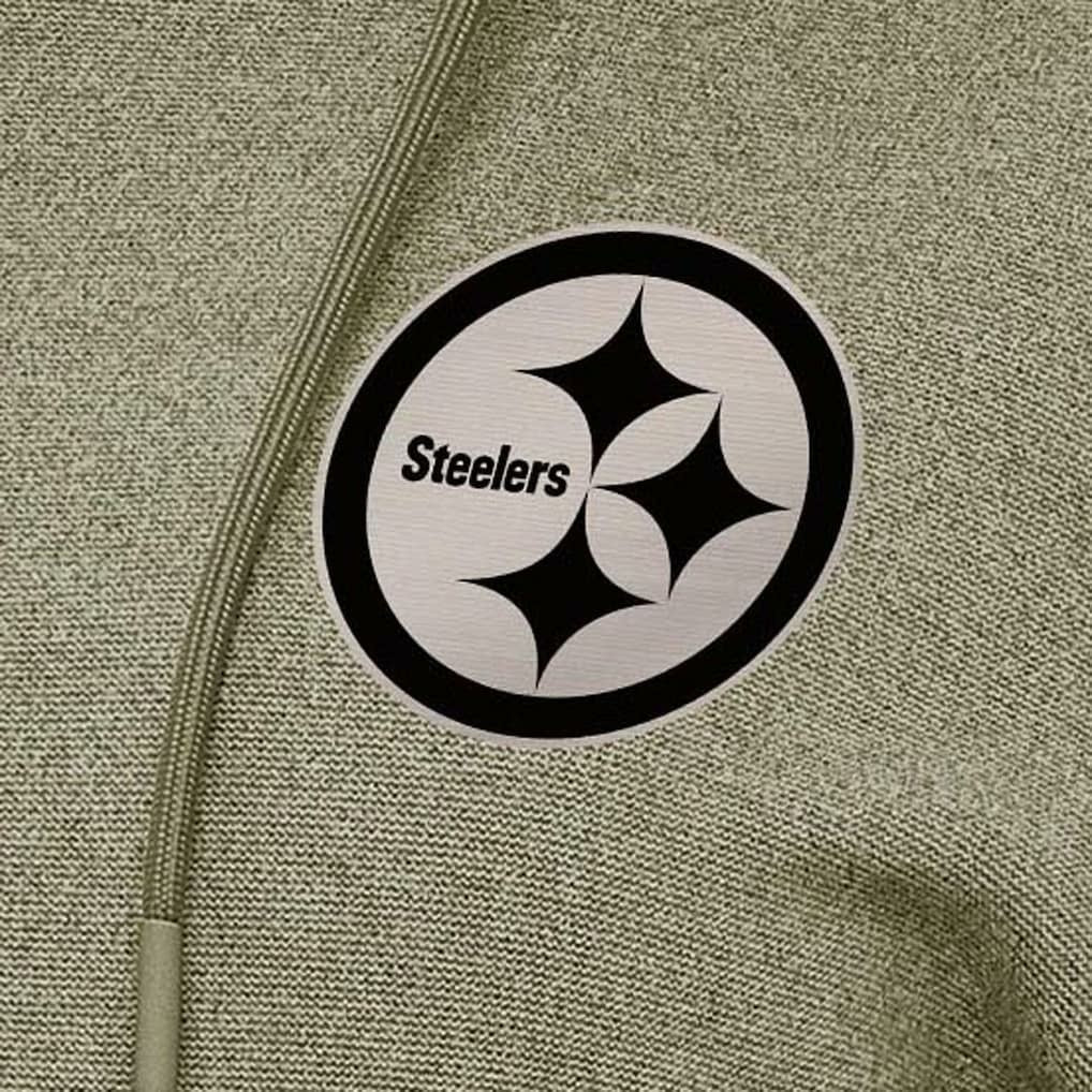 Pittsburgh Steelers Antigua Women's Justice Pullover Hoodie - Olive online
