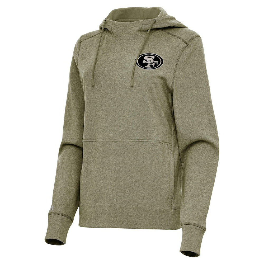 San Francisco 49ers Antigua Women's Justice Pullover Hoodie - Olive outlet
