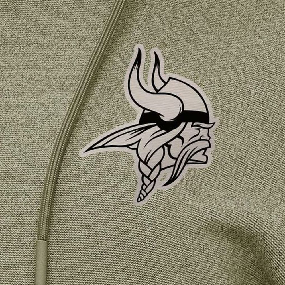 Minnesota Vikings Antigua Women's Justice Pullover Hoodie - Olive sale