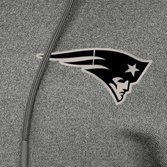 New England Patriots Antigua Women's Justice Pullover Hoodie - Heather Black cheap