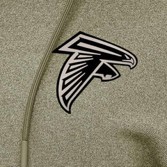 Atlanta Falcons Antigua Women's Justice Pullover Hoodie - Olive for sale