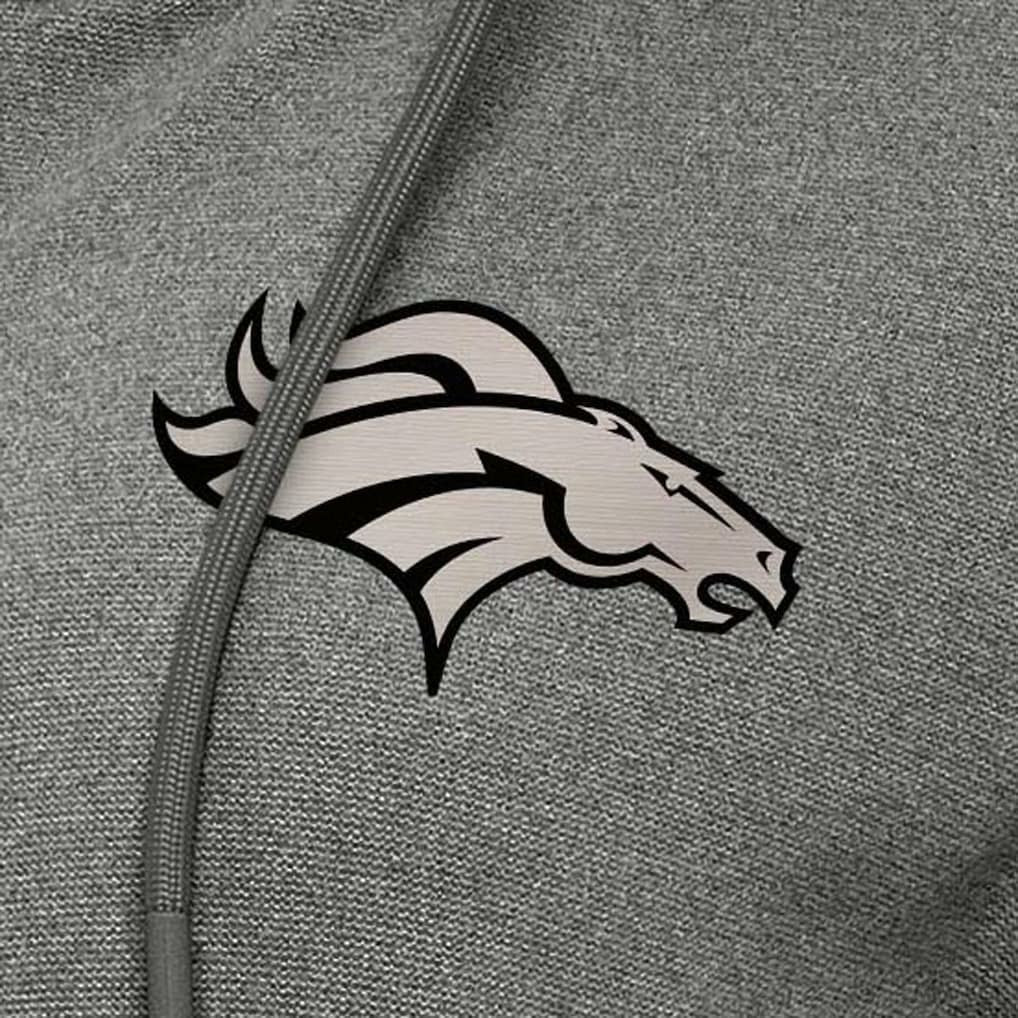Denver Broncos Antigua Women's Seeker Full-Zip Hoodie Jacket - Heather Black cheap
