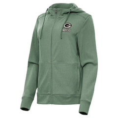 Green Bay Packers Antigua Women's Seeker Full-Zip Hoodie Jacket - Hunter Green on sale