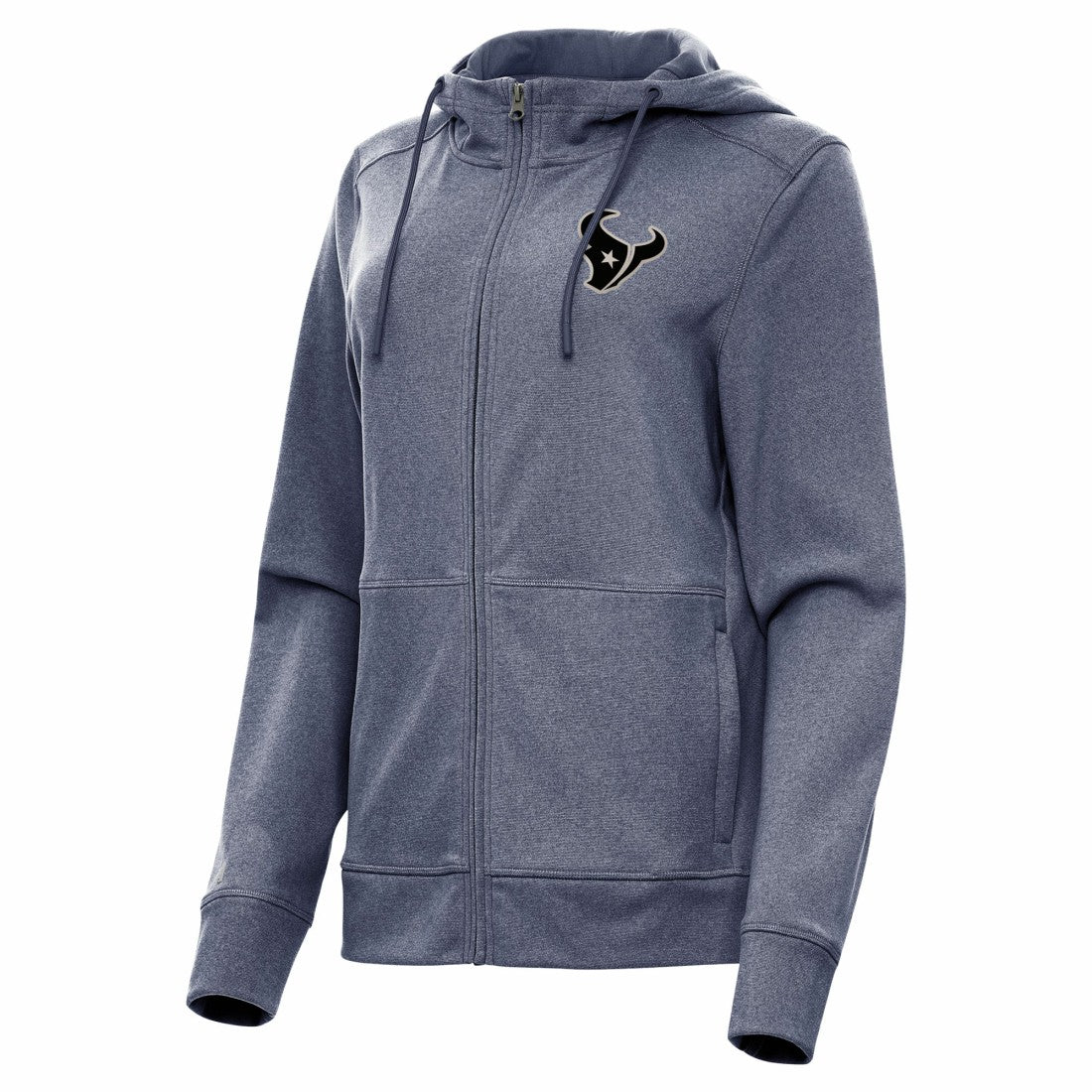 Houston Texans Antigua Women's Seeker Full-Zip Hoodie Jacket - Heather Navy discount