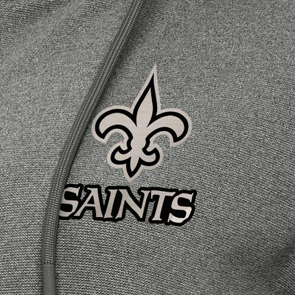 New Orleans Saints Antigua Women's Seeker Full-Zip Hoodie Jacket - Heather Black cheap