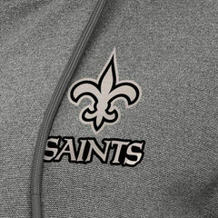 New Orleans Saints Antigua Women's Seeker Full-Zip Hoodie Jacket - Heather Black cheap