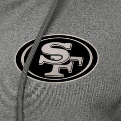 San Francisco 49ers Antigua Women's Seeker Full-Zip Hoodie Jacket - Heather Black sale