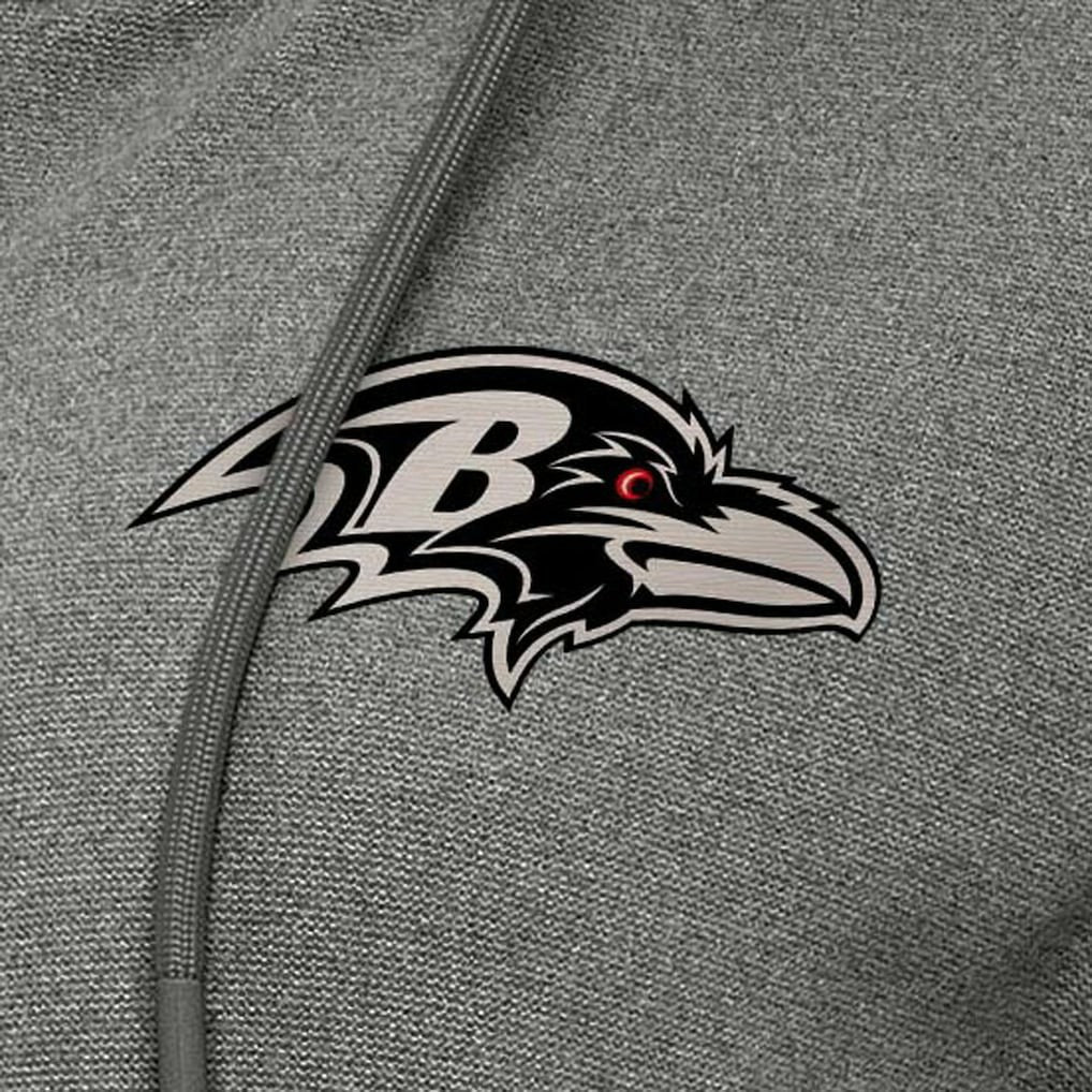 Baltimore Ravens Antigua Women's Seeker Full-Zip Hoodie Jacket - Heather Black for sale