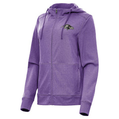 Baltimore Ravens Antigua Women's Seeker Full-Zip Hoodie Jacket - Heather Purple on sale