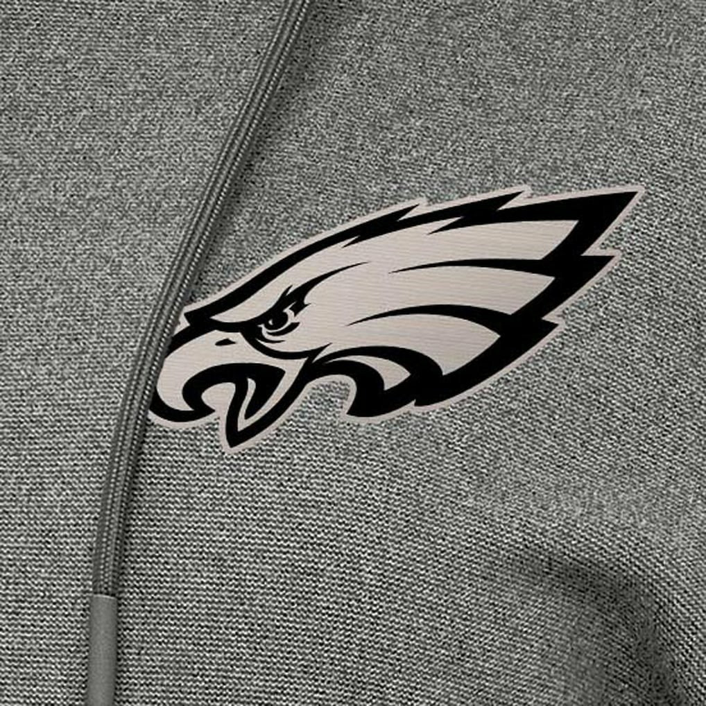 Philadelphia Eagles Antigua Women's Justice Pullover Hoodie - Heather Black outlet
