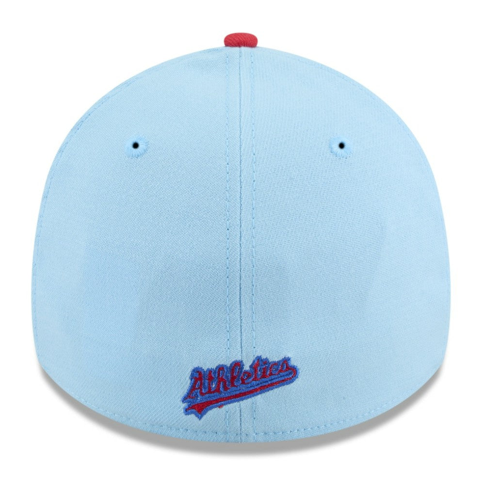 Athletics 2025 Fourth of July 39THIRTY Flex Hat - Light Blue/Red | New Era