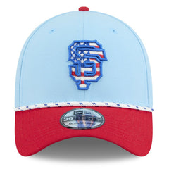 San Francisco Giants 2025 Fourth of July 39THIRTY Flex Hat - Light Blue/Red | New Era