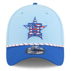 Houston Astros 2025 Fourth of July 39THIRTY Flex Hat - Light Blue/Blue | New Era